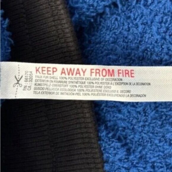 NWT Free People Movement Cuddle Up Fleece Tie Waist Oversize Blue Pants - Picture 7 of 8